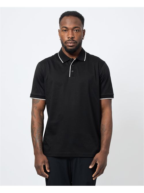 Armani Exchange black polo with contrasting stripe ARMANI EXCHANGE | XM000739-AF10364UC001